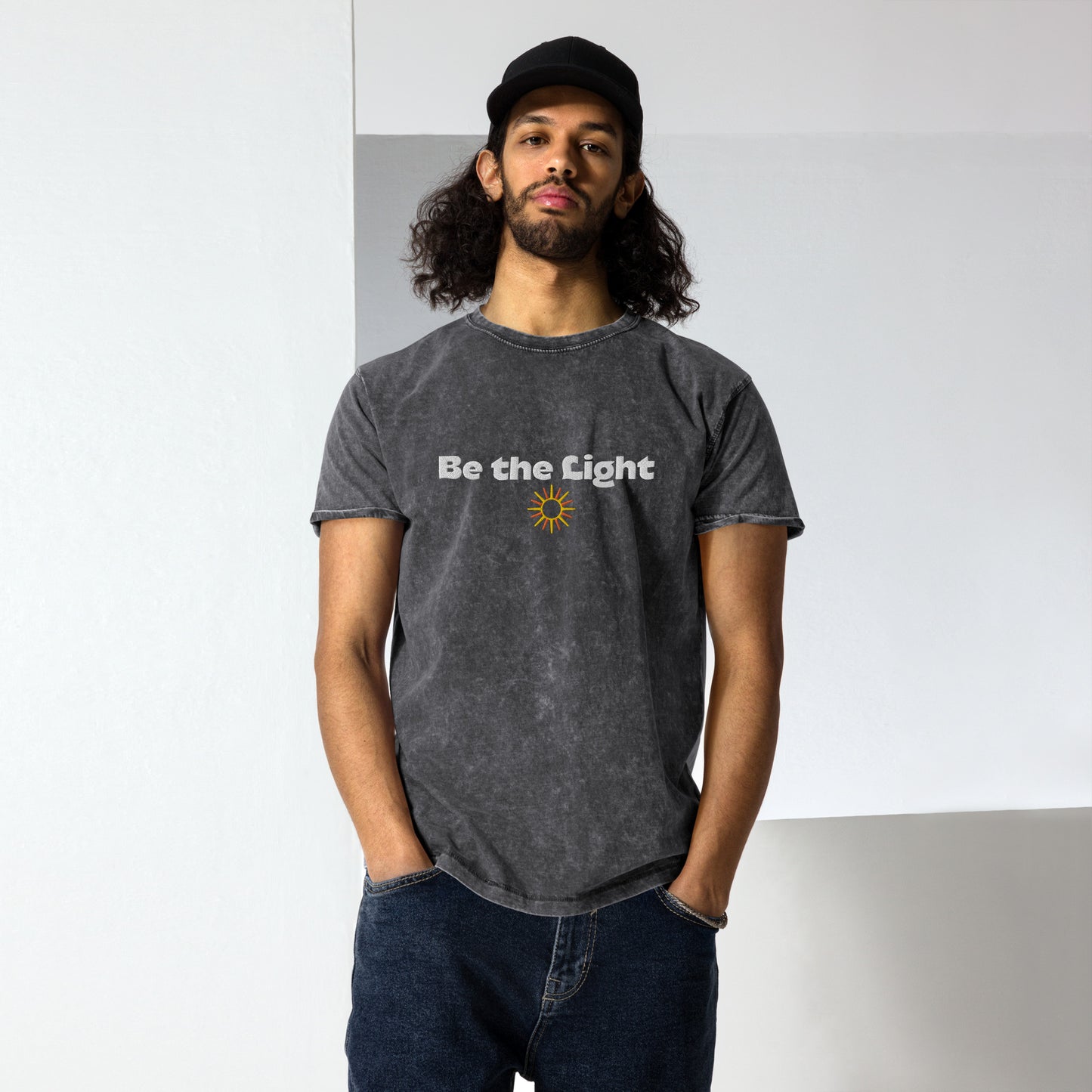 Be the Light Denim T-Shirt - TRIPLE-A