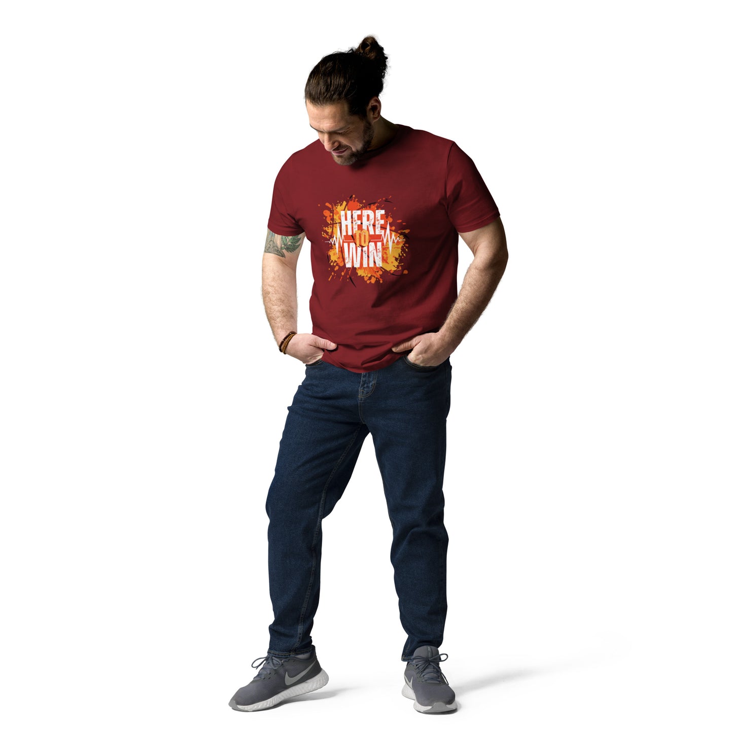 HERE TO WIN- Unisex organic cotton t-shirt - TRIPLE-A