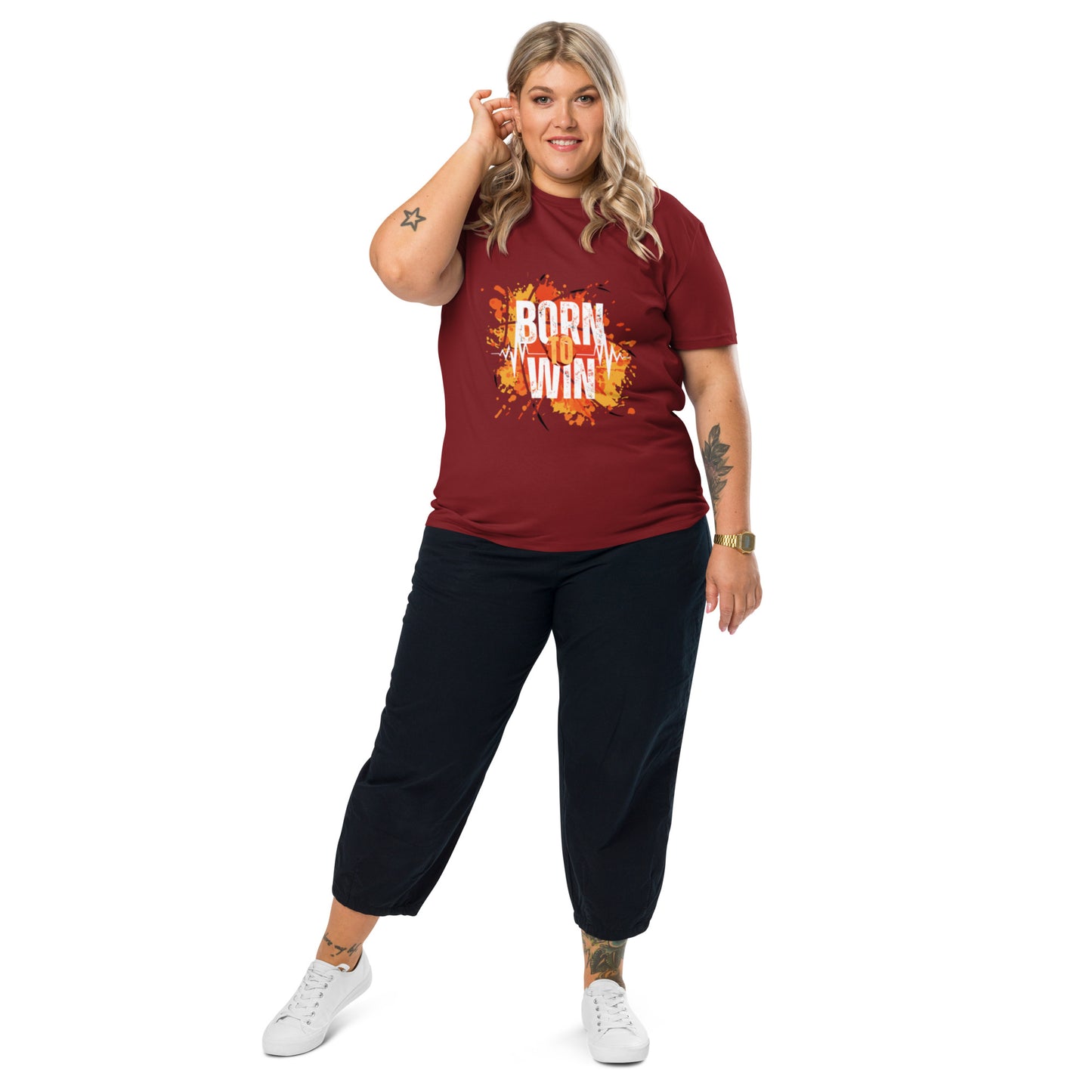 BORN TO WIN- Unisex organic cotton t-shirt - TRIPLE-A