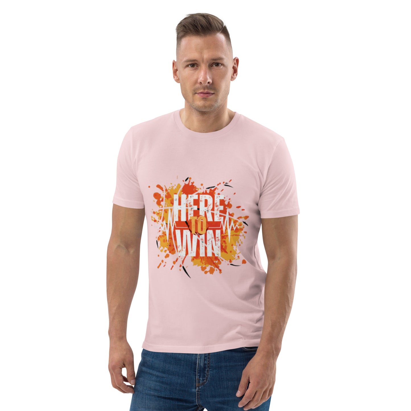 HERE TO WIN- Unisex organic cotton t-shirt - TRIPLE-A