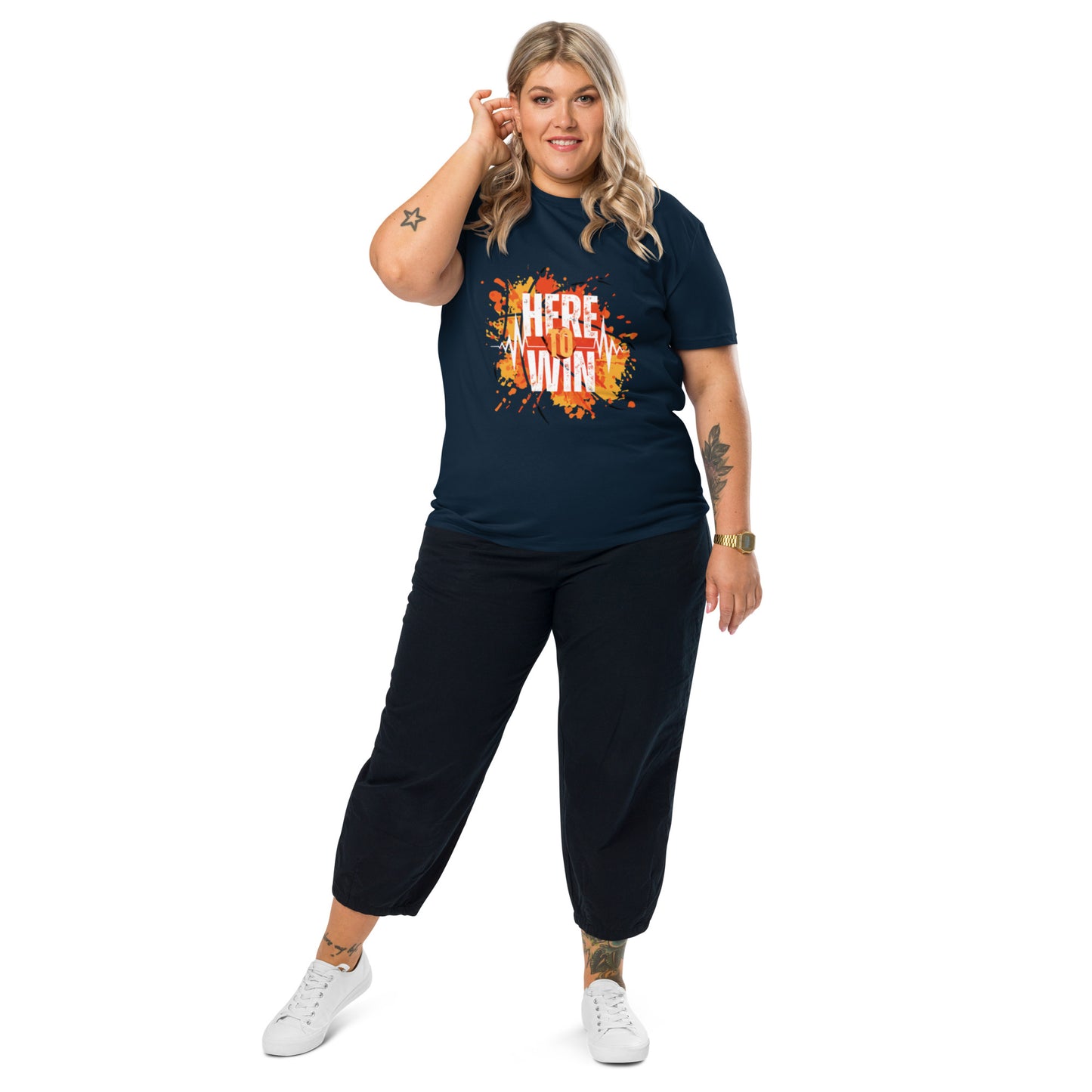 HERE TO WIN- Unisex organic cotton t-shirt - TRIPLE-A