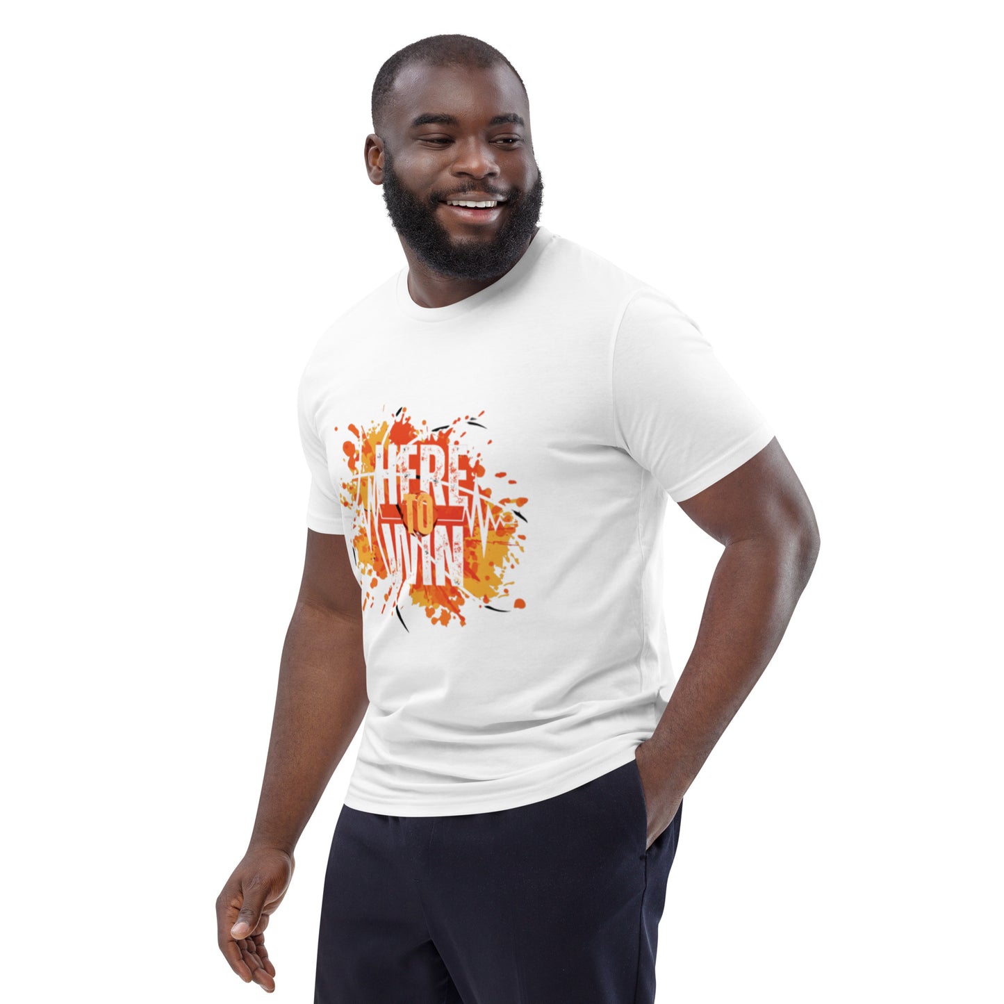 HERE TO WIN- Unisex organic cotton t-shirt - TRIPLE-A