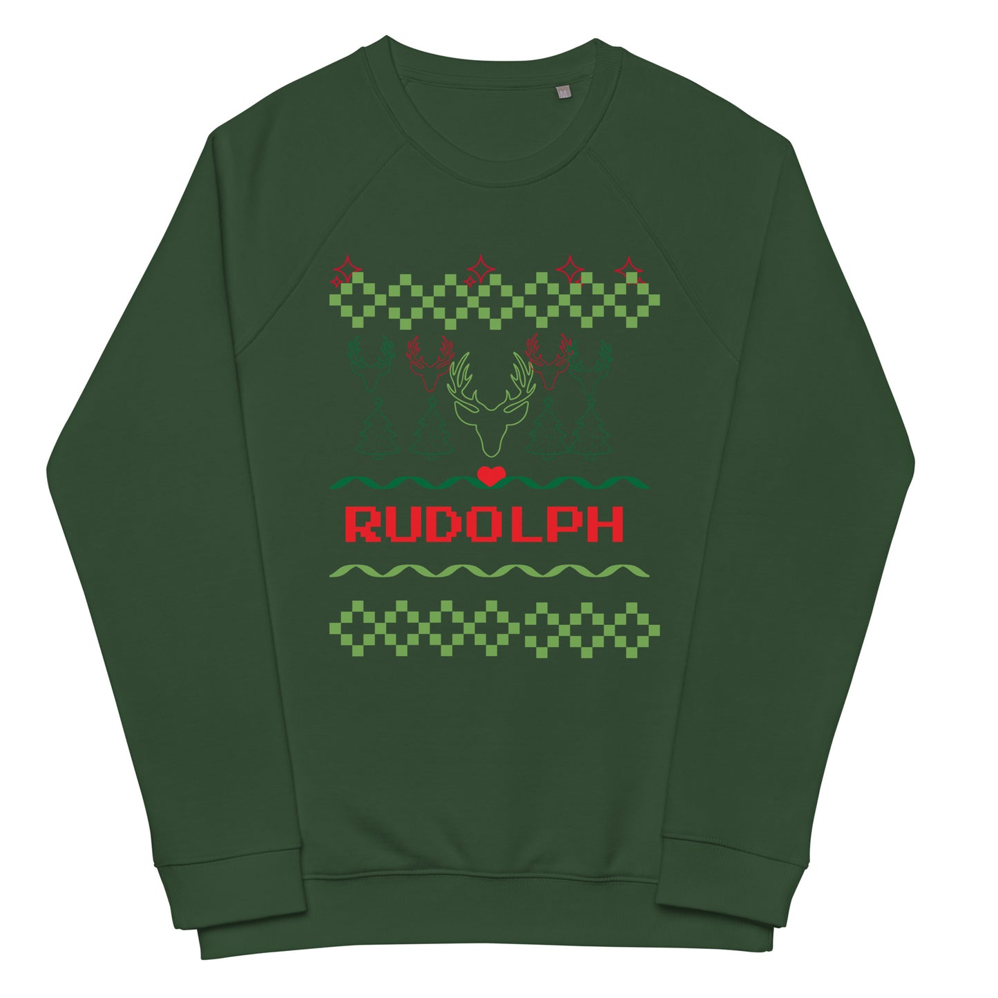 A Smile for Christmas Unisex organic raglan sweatshirt - TRIPLE-A