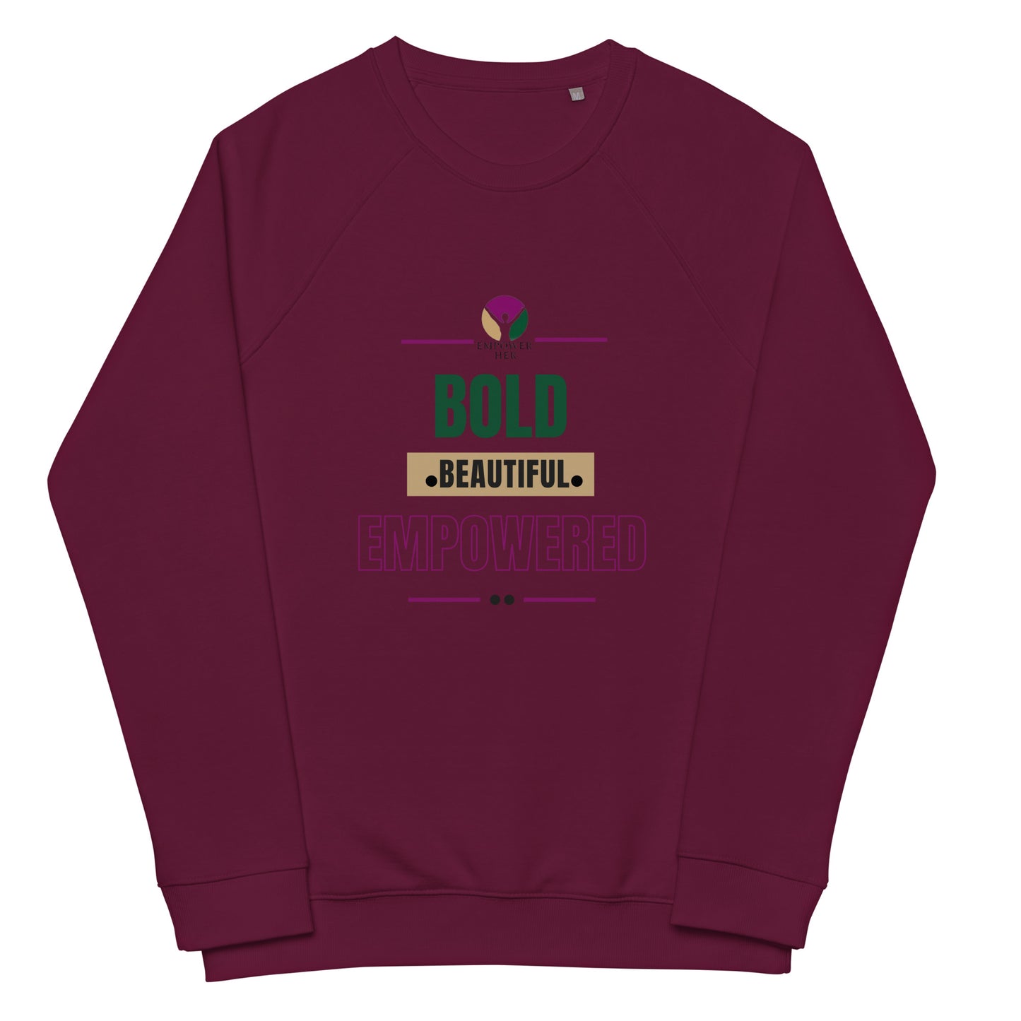 BOLD- Unisex organic raglan sweatshirt - TRIPLE-A