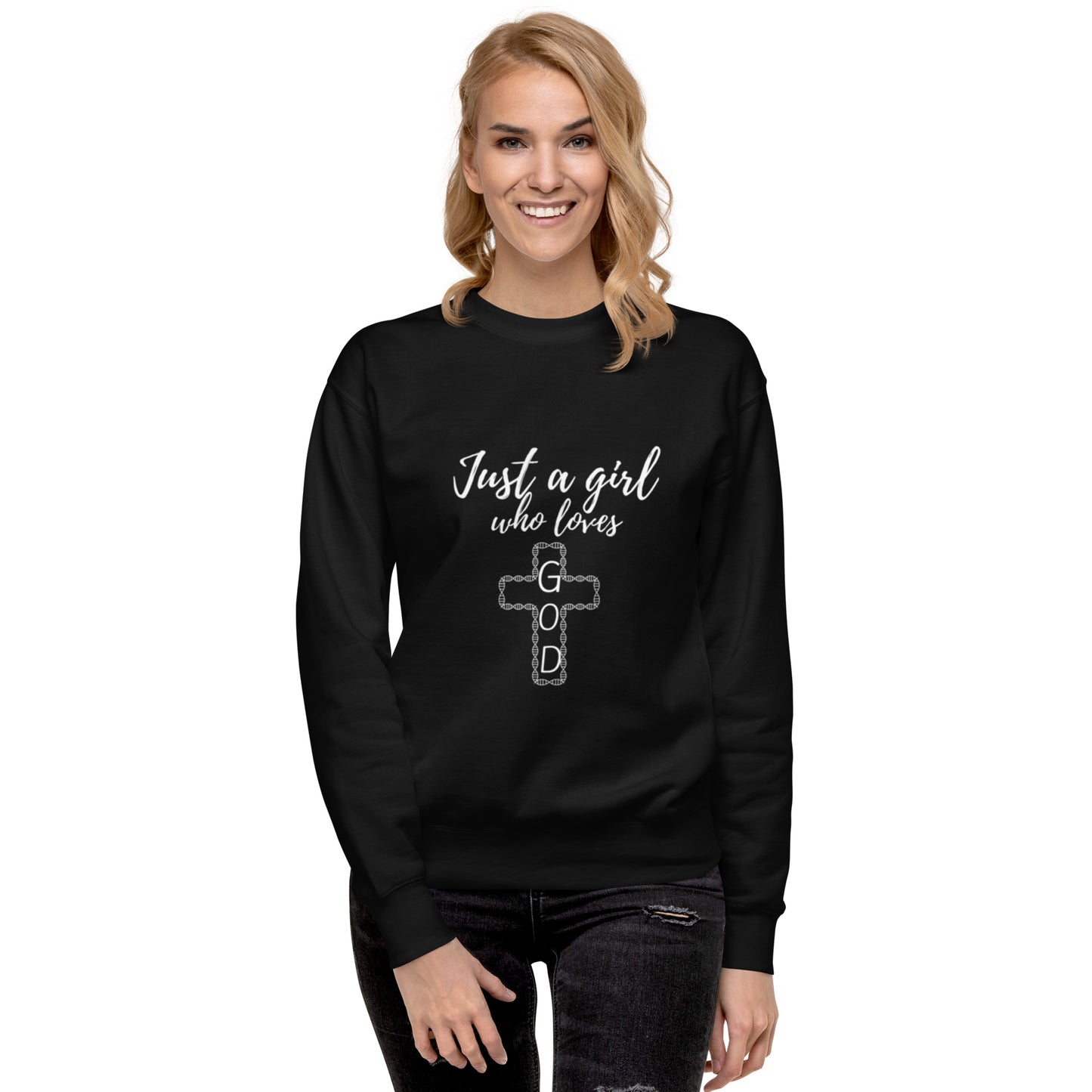 JUST A GIRL - Premium Sweatshirt - TRIPLE-A