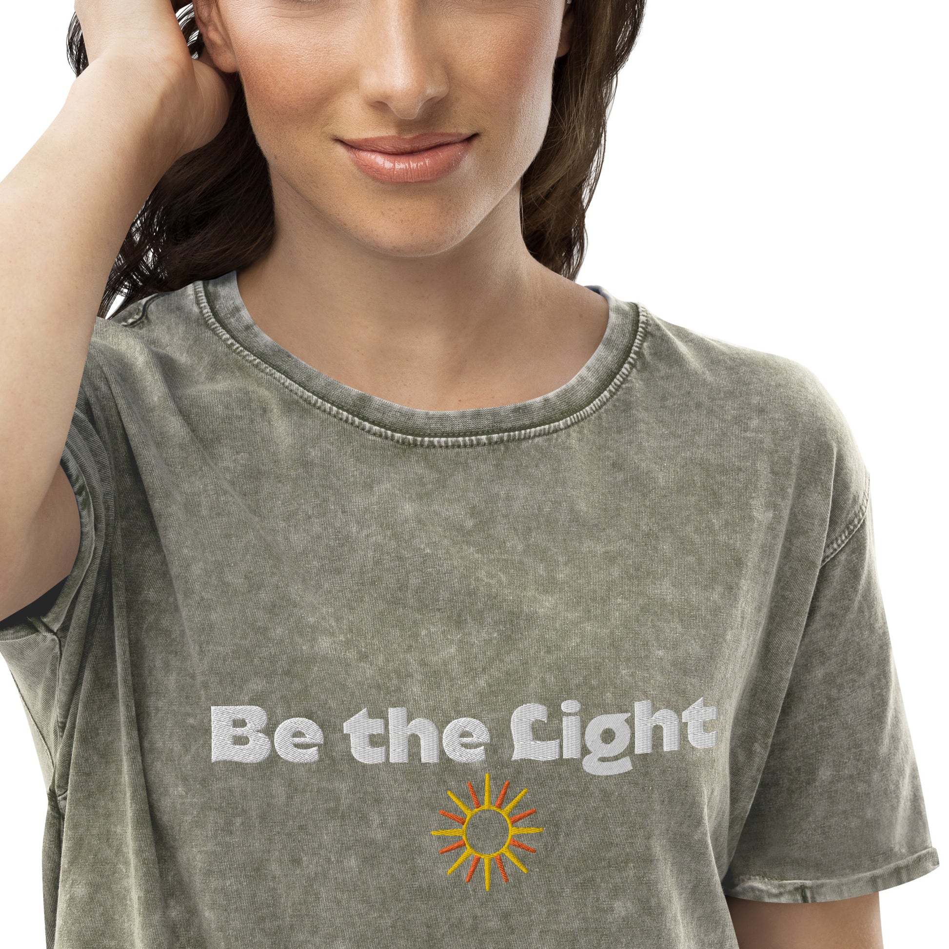 Be the Light Denim T-Shirt - TRIPLE-A