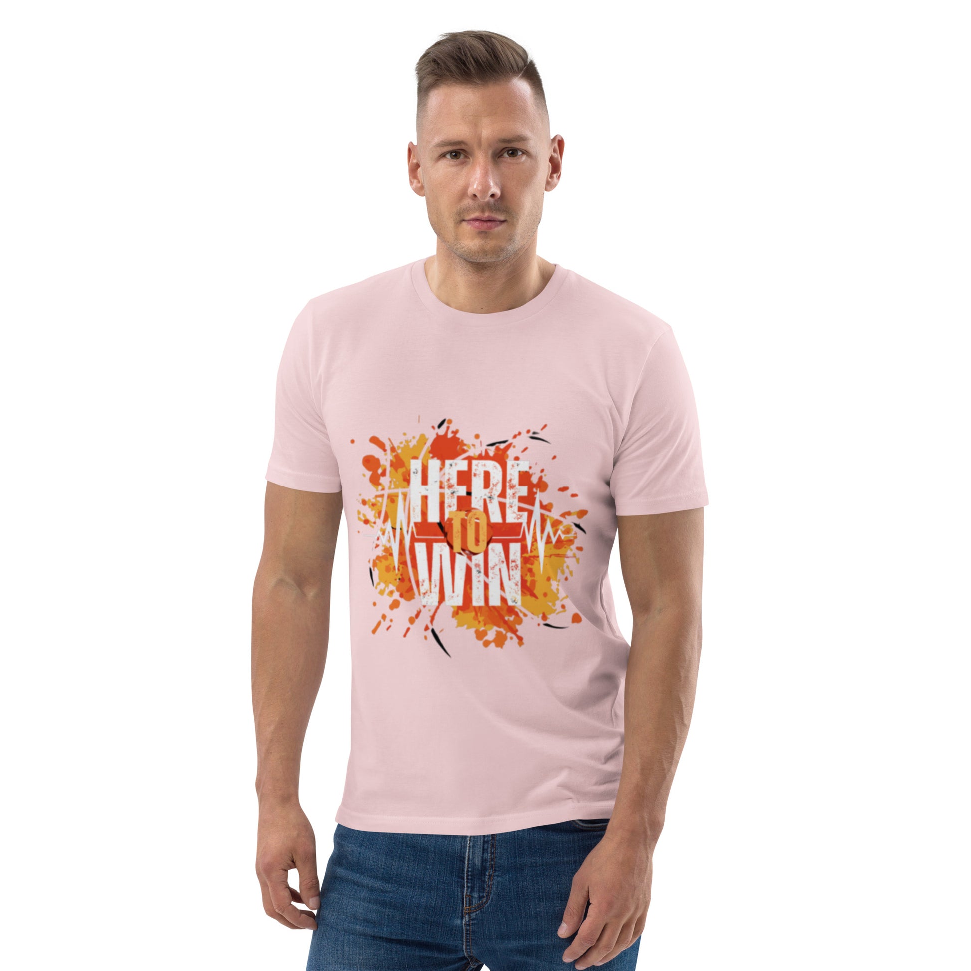 HERE TO WIN- Unisex organic cotton t-shirt - TRIPLE-A