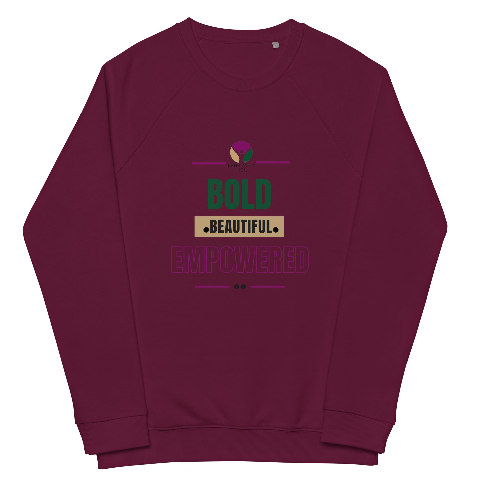BOLD- Unisex organic raglan sweatshirt - TRIPLE-A