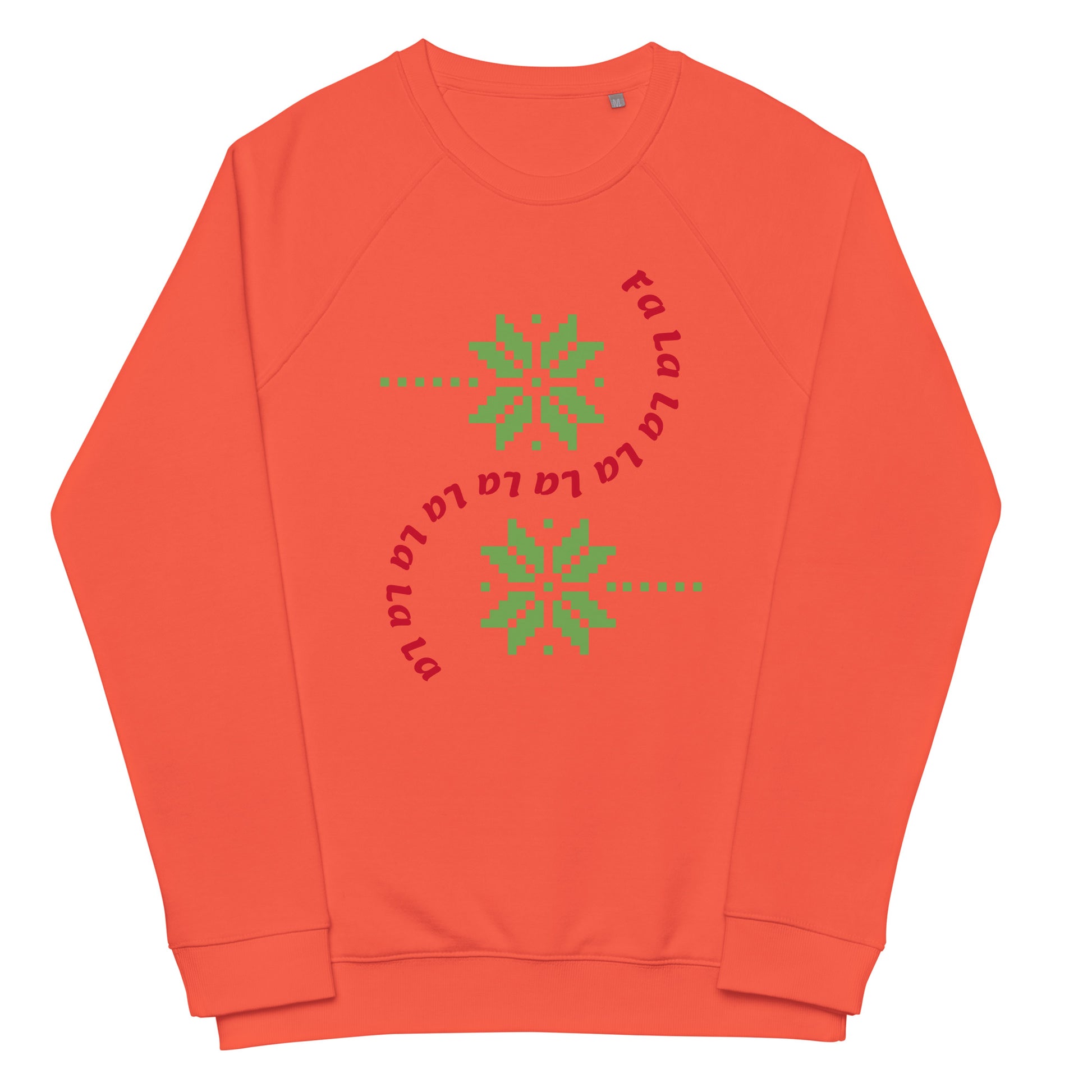 A Smile for Christmas Unisex organic raglan sweatshirt - TRIPLE-A
