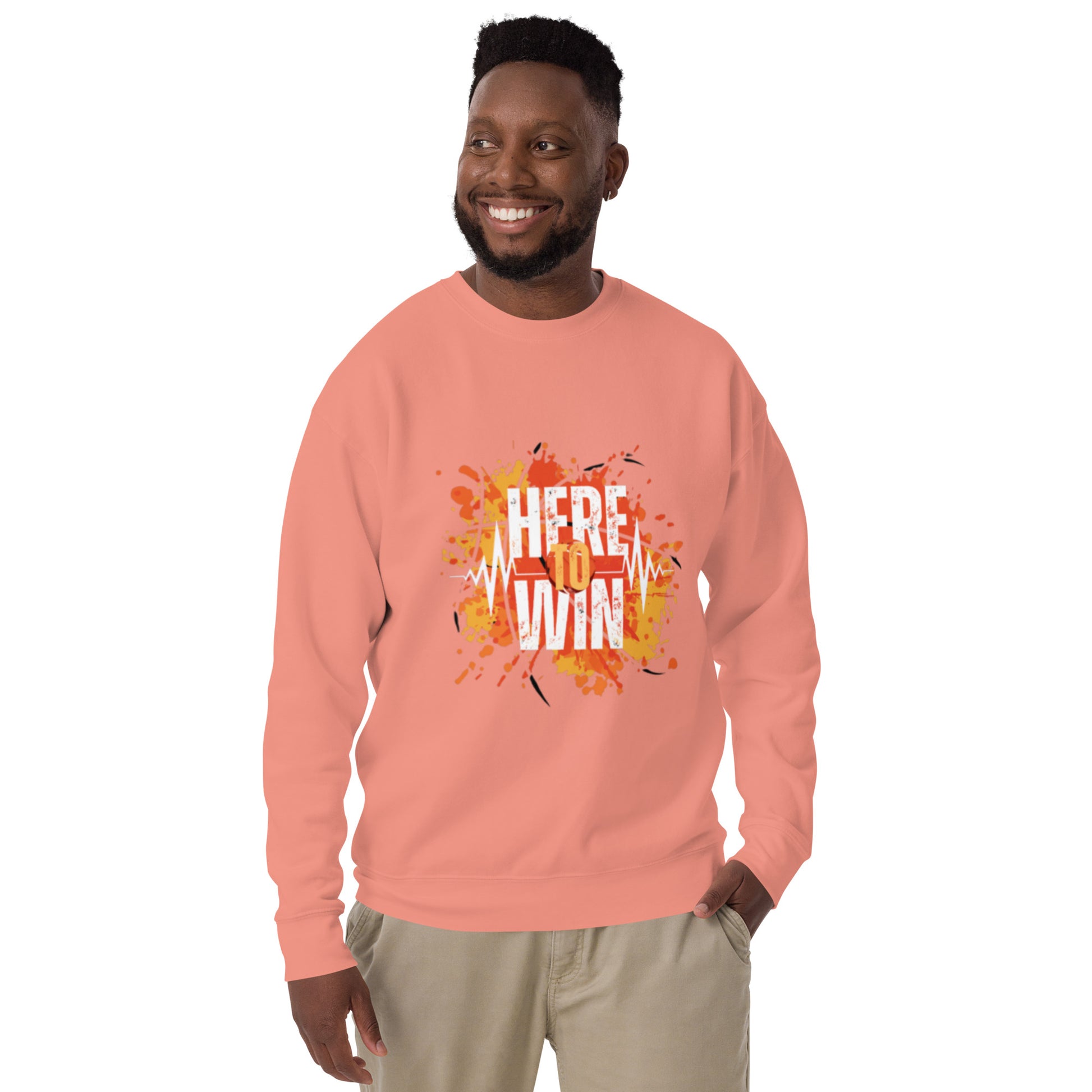 HERE TO WIN- Unisex Premium Sweatshirt - TRIPLE-A