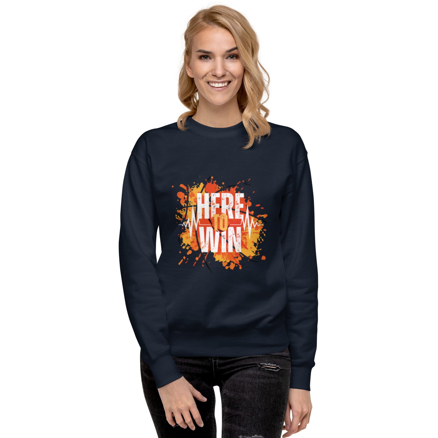 HERE TO WIN- Unisex Premium Sweatshirt - TRIPLE-A