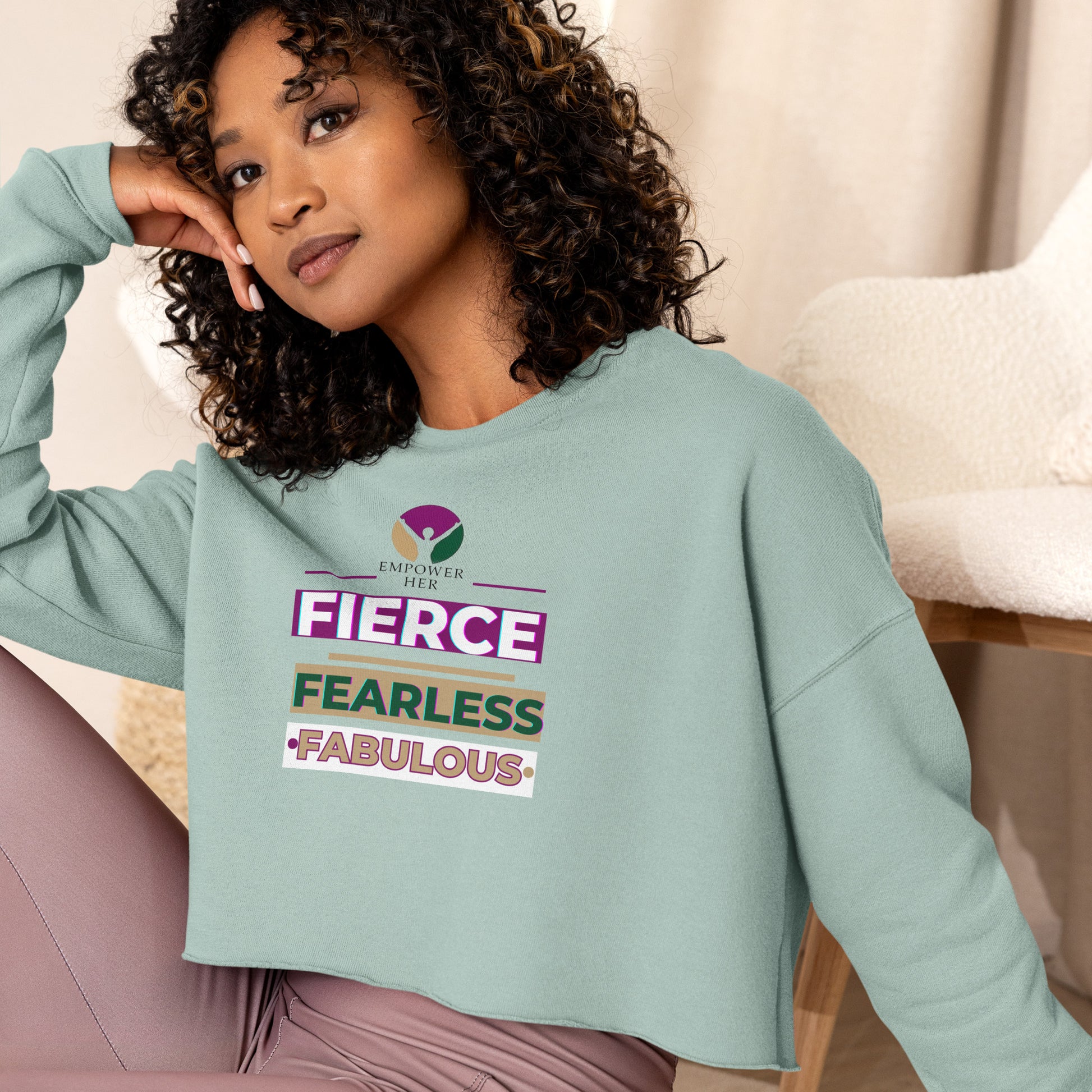 FIERCE- Crop Sweatshirt - TRIPLE-A
